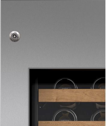 Sub-Zero® 24" Stainless Steel Left Hinge Column Refrigerator Door Panel Kit with Tubular Handle and Lock-0
