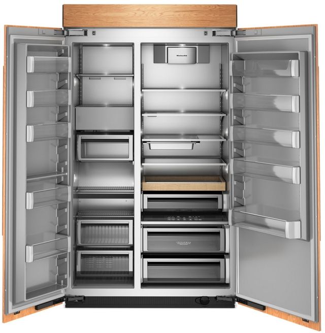 KitchenAid® 48” 30 Cu. Ft. Panel Ready Built-In Side-by-Side Refrigerator with Platinum Interior-1