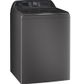 GE Profile™ Diamond Gray Top Load Washer & Electric Dryer Laundry Pair-5