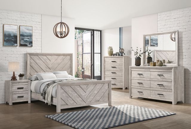 Elements International Eleanor White Nightstand -1