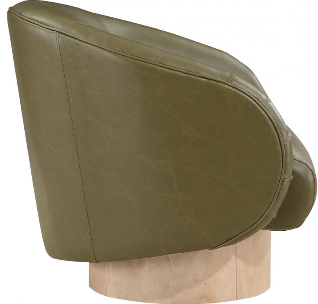 Meridian Furniture Gibson Olive Vegan Leather Swivel Chair-2