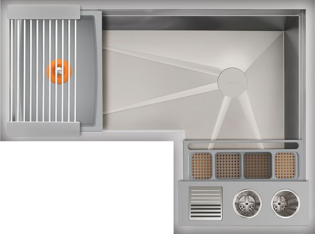 The Galley® Exclusive Gray Resin / Resin+ Ideal Corner WashStation™ 4X3C with Four Tool Wash Kit-0
