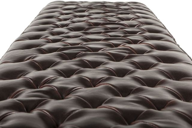Home Trends & Design D'Orsay Dark Brown Leather Bench-2