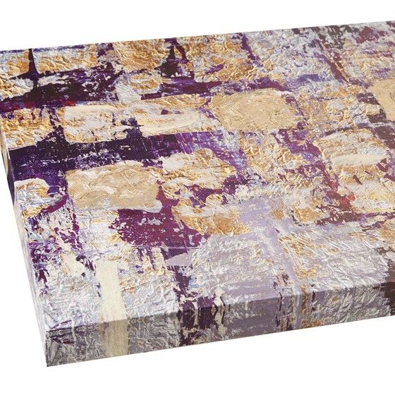Olliix by Madison Park Gilded Violet 3 Piece Purple Gel Coat Printed Canvas Set-1