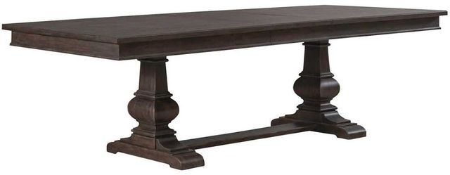 Liberty Furniture Paradise Valley 7-Piece Saddle Brown/Tobacco Alternate Trestle Dining Table Set-2