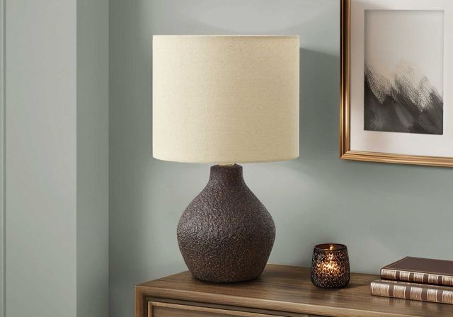Monarch Specialties Inc. Brown Resin Table Lamp -2
