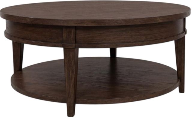 Legacy Classic Reflections Dark Roast Round Cocktail Table-0