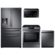 Samsung 4 Piece Kitchen Package-Black Stainless Steel-0
