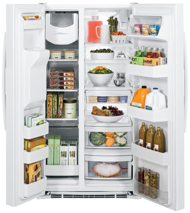 Crosley® 36 in. 25.3 Cu. Ft. High-Gloss White Side-by-Side Refrigerator-1