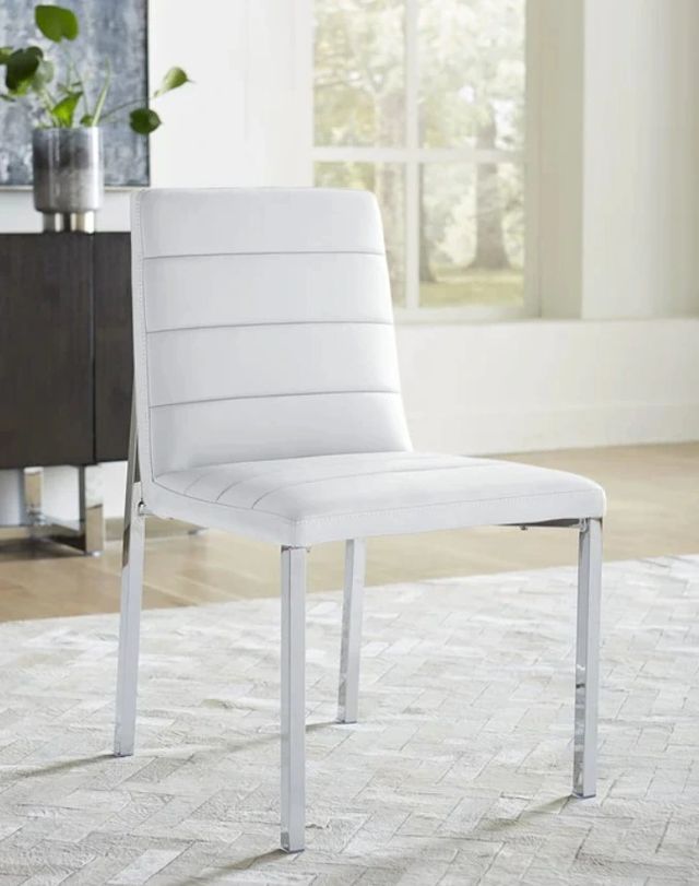 Modus Furniture Amalfi White Upholstered Dining Side Chair-1