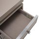 Michael Amini® Glimmering Heights Glass Top Vanity Desk with Ivory Base-4