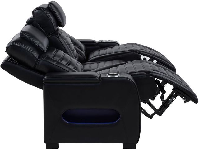 Coaster® Zuma Black Power Reclining Sofa with Power Headrest-4