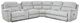 HomeStretch 3-Piece Gray Power Reclining Sectional-0