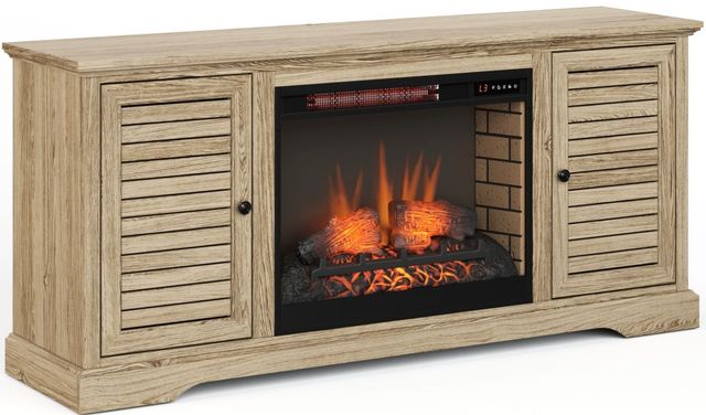 Legends Home Topanga Alabaster 68" Fireplace Console-0