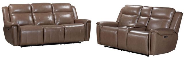 Parker House® Atlantis 2-Piece Smooth Latte Power Reclining Zero Gravity Sofa and Loveseat Living Room Set