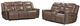Parker House® Atlantis 2-Piece Smooth Latte Power Reclining Zero Gravity Sofa and Loveseat Living Room Set-0