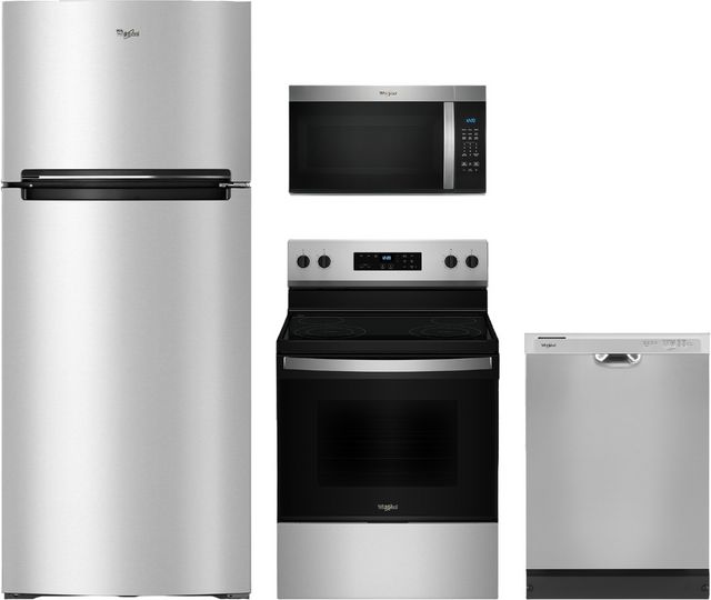Whirlpool® 4 Piece Stainless Steel Kitchen Package