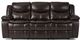 Mazin Furniture Bastrop 2 Piece Dark Brown Reclining Sofa & Loveseat Set-1