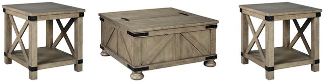 Signature Design by Ashley® Aldwin 3-Piece Gray Farmhouse Living Room Table Set-0