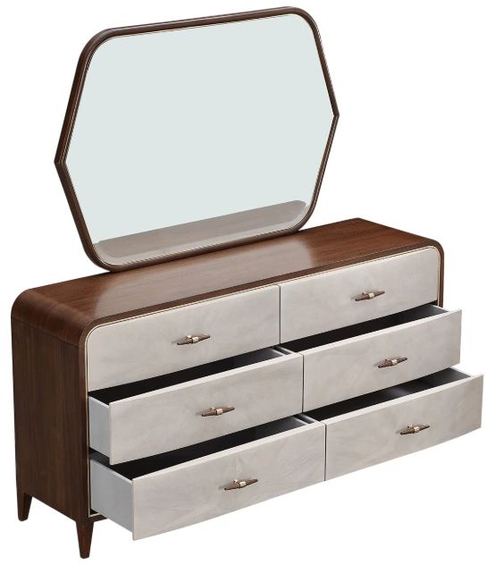 Michael Amini® Houston Walnut Dresser and Mirror-2