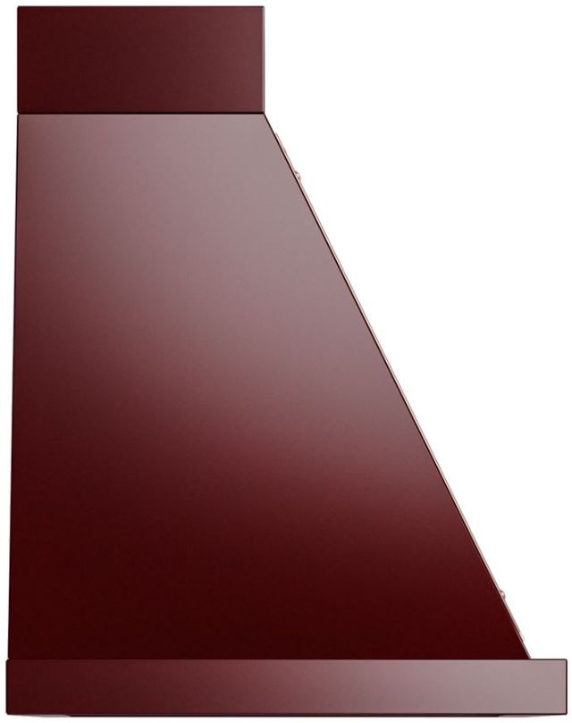 Ilve® Nostalgie II Noblesse 30" Burgundy Wall Mounted Range Hood with Copper Trim-2