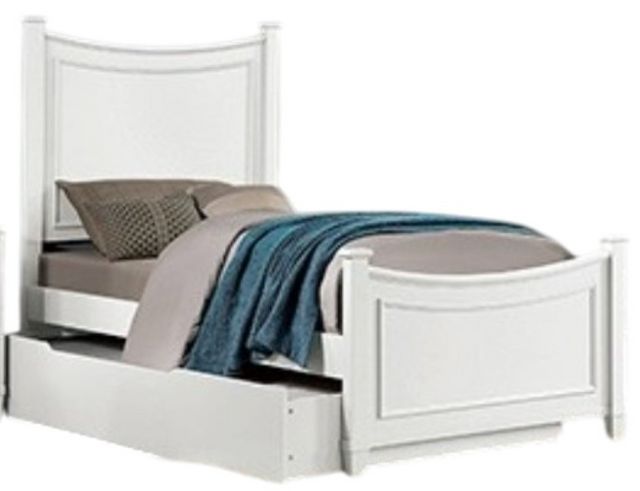 Furniture of America® Lycoris White Twin Poster Bed-0