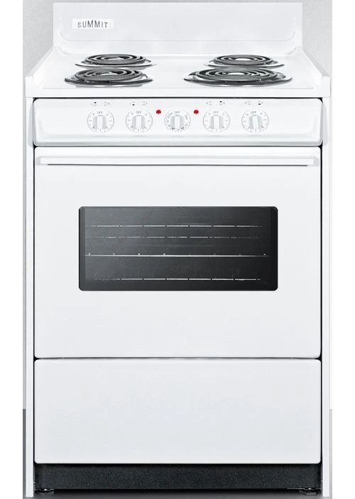 Summit® 24" White Freestanding Electric Range-2