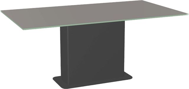 Amisco Customizable Lucarelli 72" Rectangular Dining Table with 0.5" Taupe Glass Top-0