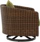 Signature Design by Ashley® Horizon Hall Brown/Green Aluminum/Fabric/Resin Outdoor Swivel Lounge Chair-2
