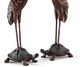 Wildwood Lamps Turtle Back Cranes Antique Bronze Sculpture-1