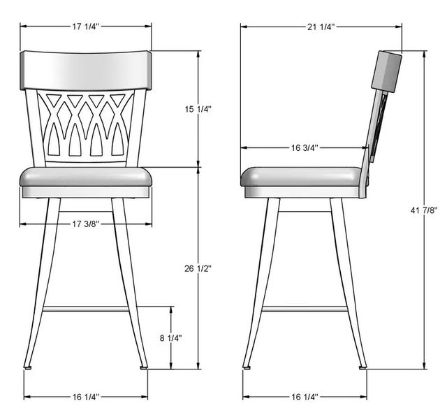 Amisco Customizable Oxford Swivel Counter Stool-4