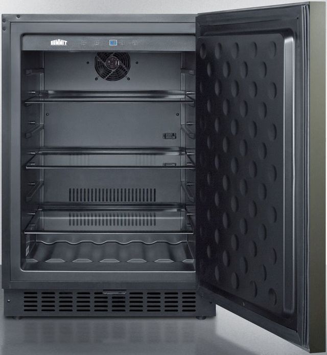 Summit® 4.6 Cu. Ft Black Stainless Steel Under the Counter Refrigerator-2