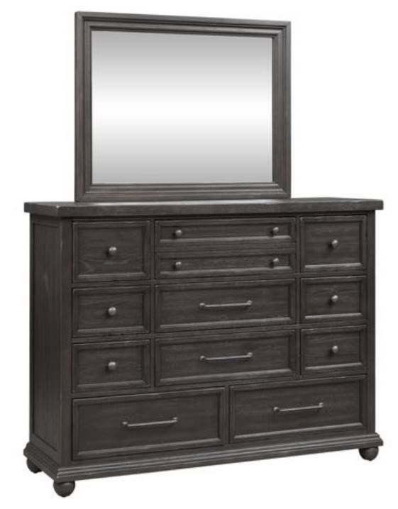 Liberty Furniture Harvest Home Black Dresser and Mirror-0
