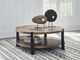 Signature Design by Ashley® Ridgester Light Brown Cocktail Table with Black Base-3