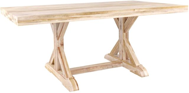 Canade Customizable Loft Natural Washed Trestle Dining Table-0