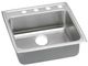 Elkay Lustertone® Classic Lustrous Satin Stainless Steel 22" x 22" x 6" MR2-Hole Single Bowl Drop-in ADA Sink with Quick-clip-0