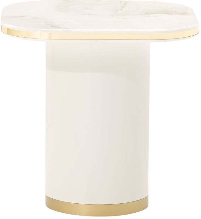 Michael Amini® Gineverra Ivory Gold End Table-1
