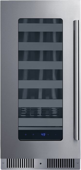 Summit® 15" 1.8 Cu. Ft. Stainless Steel Built-In Wine Cooler-0