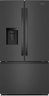 Whirlpool® 36 in. 30.0 Cu. Ft. Fingerprint Resistant Black Stainless Steel French Door Refrigerator with In-Door Water and Ice Maker