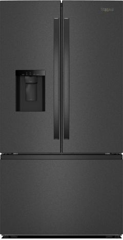 Whirlpool® 36 in. 30.0 Cu. Ft. Fingerprint Resistant Black Stainless Steel French Door Refrigerator with In-Door Water and Ice Maker