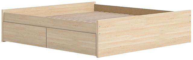 Signature Design by Ashley® Onita Natural King Platform Bed with 2 Side Storage-4
