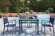 Signature Design by Ashley® Rocky Creek 5-Piece Blue/Gray Aluminum Outdoor Dining Set-0