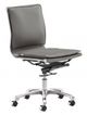 Zuo® Lider Plus Gray Armless  Office Chair-0