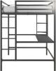 Novogratz Maxwell Gray Full Loft Bed with Desk & Shelves-2