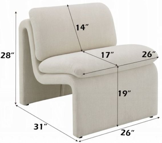 ACME Furniture Jaeda Ivory Accent Chair-2