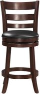 Homelegance® Edmond Black/Dark Cherry Swivel Counter Chair-2