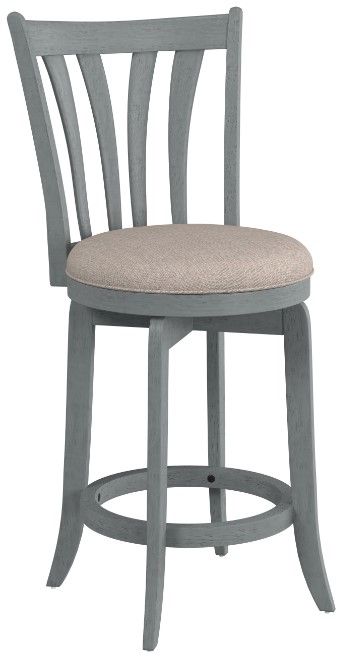 HH2 Home Savana Blue Wire Brush/Cream Swivel Counter Stool-0