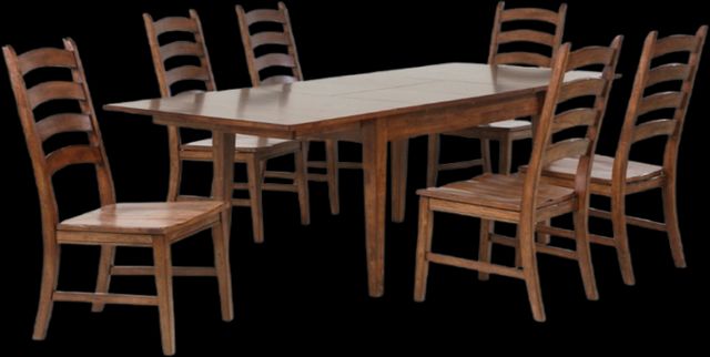 A-America® Toluca Rustic Amber Ladderback Side Chair-2