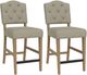Riverside Furniture Mix-N-Match Chairs 2-Piece Sand Button Tufted Upholstered Stool Set-0