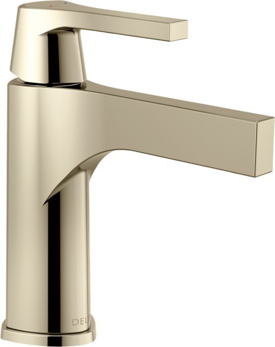 Delta Zura® Polished Nickel Single Handle Bathroom Faucet-0